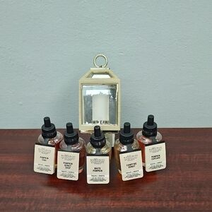 Bath & Body Works White Barn COASTAL Lamp Adjustable Nightlight Wallflower Set